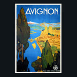 Póster Aviñón de viaje francés retro vintage Art Deco<br><div class="desc">Una reproducción de un poster Art Deco de los años 30 con un anuncio de promoción turística a Francia Avignon Sur le pont/Sur le Pont d'Avignon. Digitalmente reformado para resaltar los colores originales, aún mejor y arreglar tantas imperfecciones como sea posible. Por favor, personalizar el tamaño del poster, la textura,...</div>