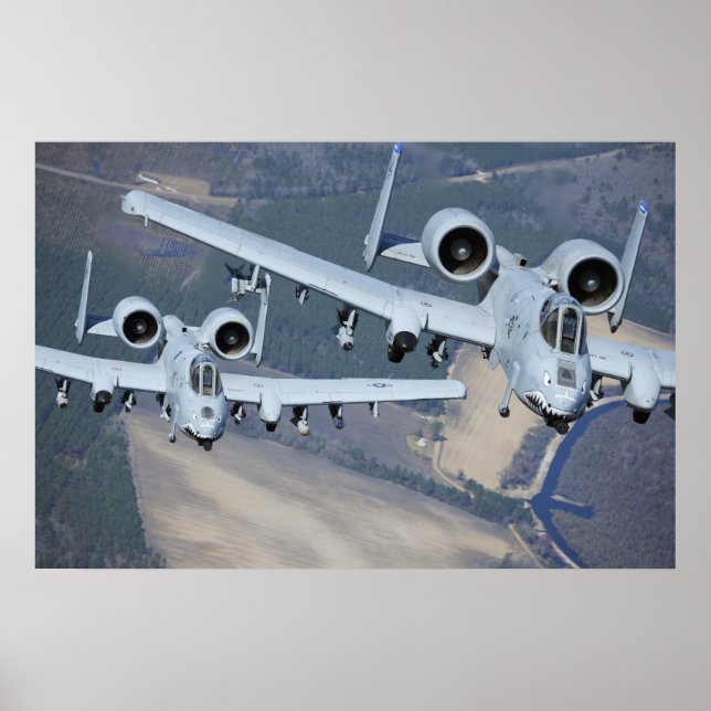 Póster Avión A-10 Thunderbolt II (Frente)