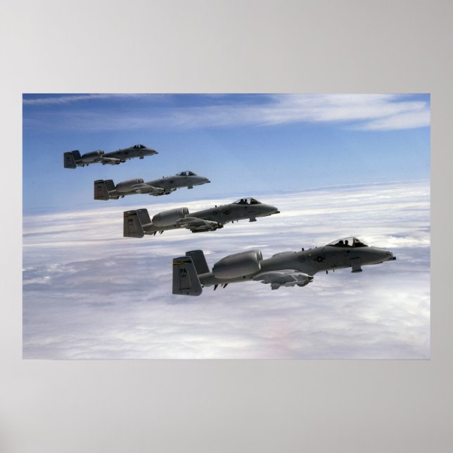Póster Avión A-10 Thunderbolt II (Frente)