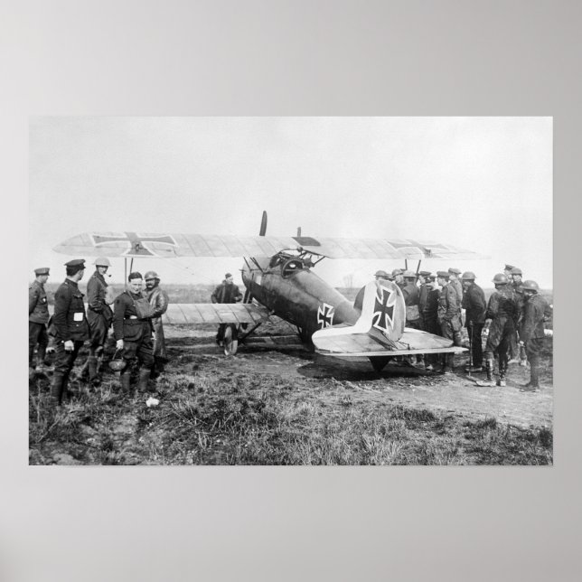 Póster Avión alemán de combate de la Primera Guerra Mundi (Frente)