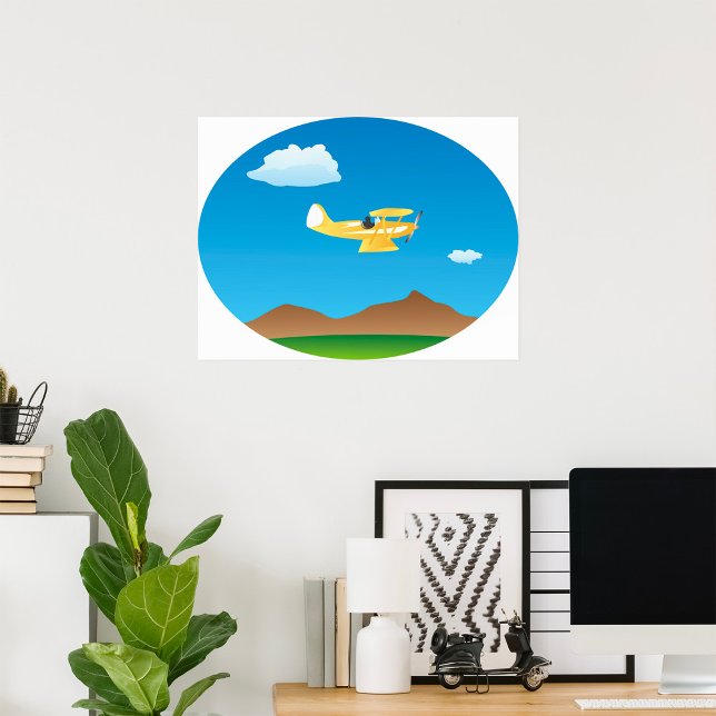 Póster Avión amarillo pequeño (Subido por el creador)