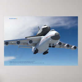 Póster Avión An-225 Mriya con transbordador Buran