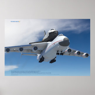 Póster Avión An-225 Mriya con transbordador Buran