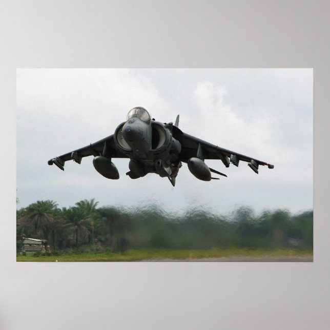 Póster Avión AV-8B Harrier II (Frente)