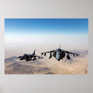 Póster Avión AV-8B Harrier II