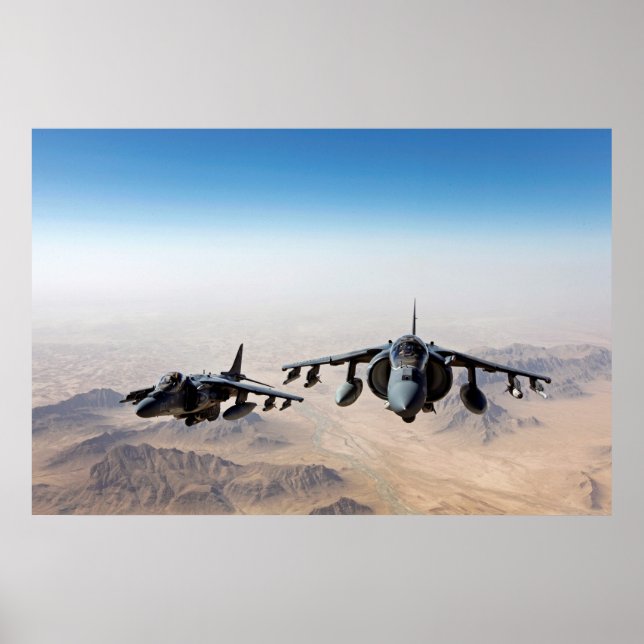 Póster Avión AV-8B Harrier II (Frente)