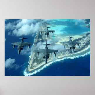 Póster Avión AV-8B Harrier II