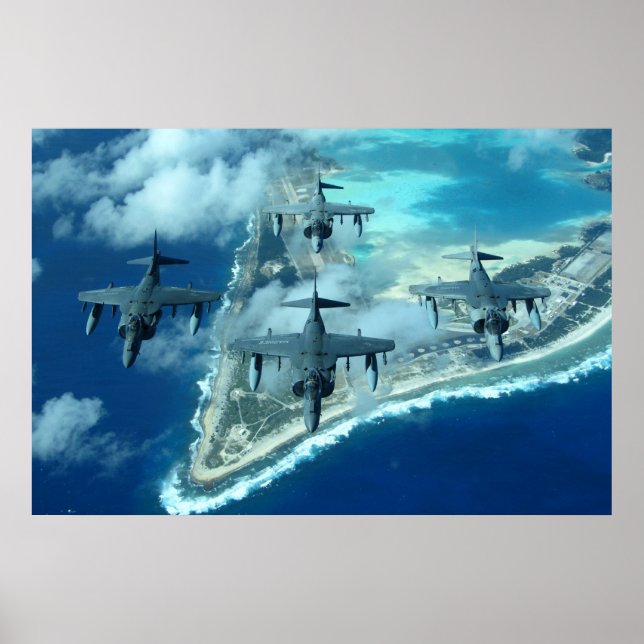 Póster Avión AV-8B Harrier II (Frente)