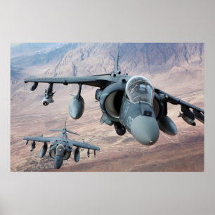 Póster Avión AV-8B Harrier II