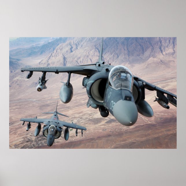Póster Avión AV-8B Harrier II (Frente)