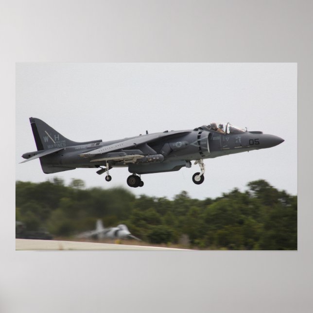Póster Avión AV-8B Harrier II (Frente)
