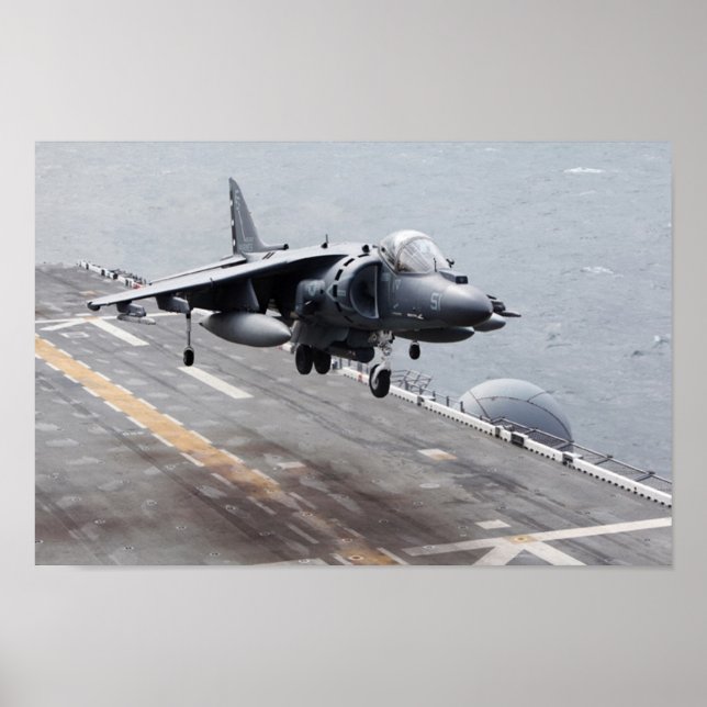 Póster Avión AV-8B Harrier II (Frente)