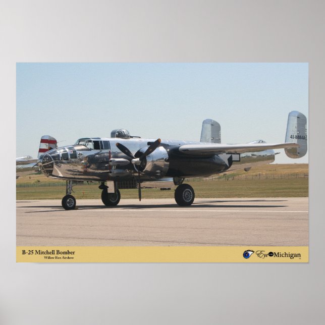 Póster Avión B-25 Mitchell Bomber (Frente)