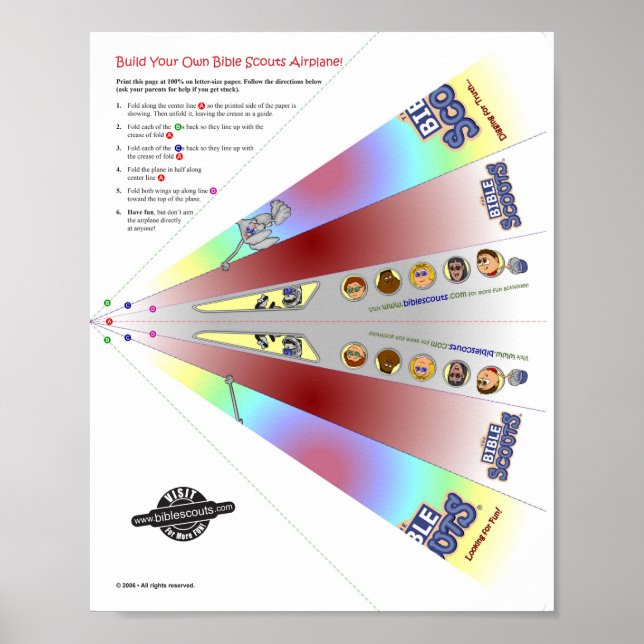 Póster ¡Avión Bíblico Scouts! (Frente)