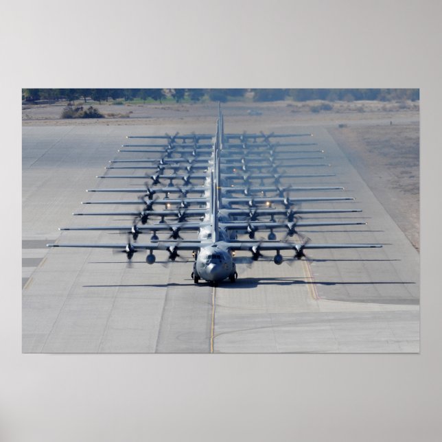 Póster Avión C-130 Hércules (Frente)