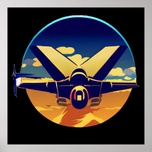 Póster Avión de caza a reacción