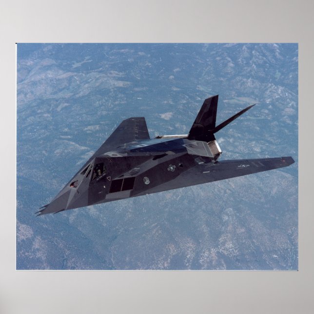 Póster Avión de caza furtivo F-117 Nighthawk (Frente)