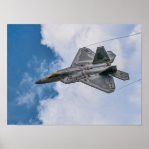 Póster Avión de combate del rapaz F-22