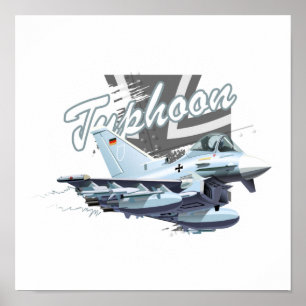 Póster avión de combate personalizado