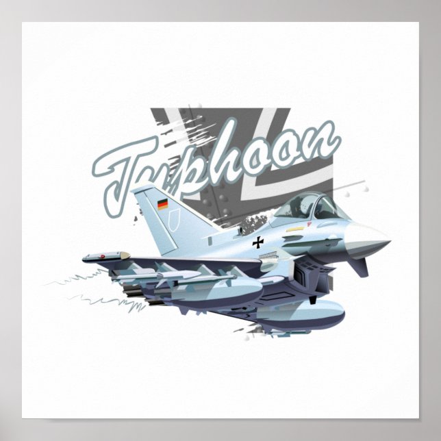 Póster avión de combate personalizado (Frente)