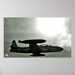 Póster avión de guerra
