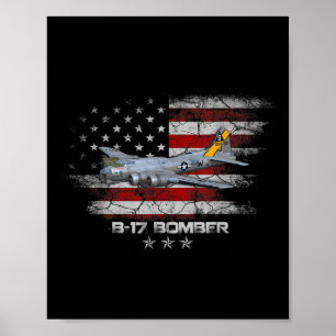 Póster Avión de guerra de bombarderos B-17 de la Fortalez
