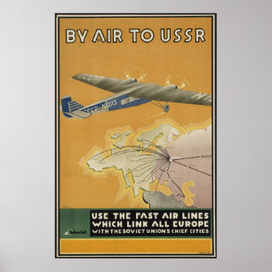 Póster Avión de la URSS