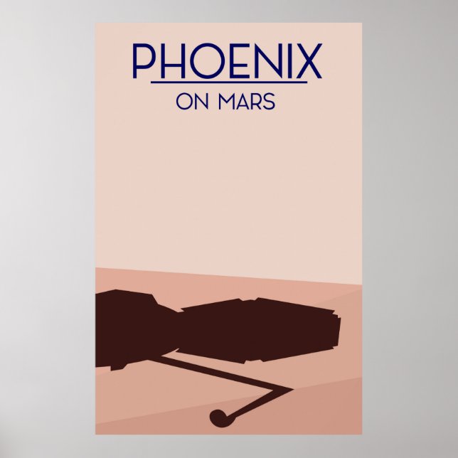 Póster Avión de Phoenix en Marte. (Frente)