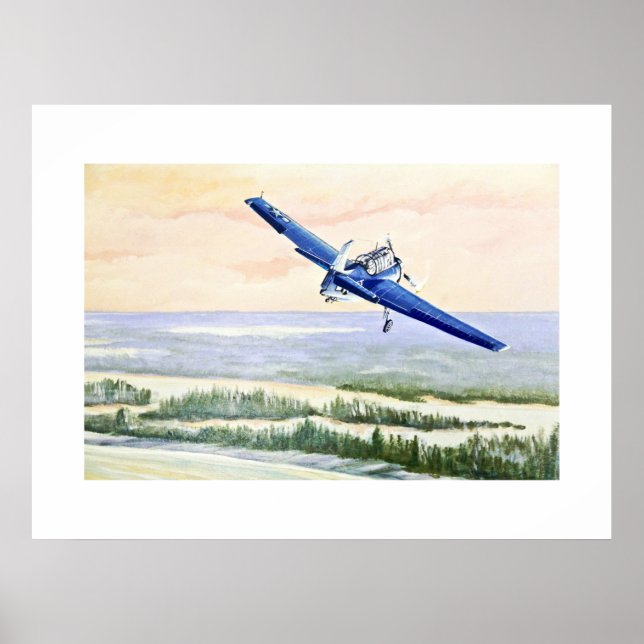 Póster Avión de Vintage (Frente)