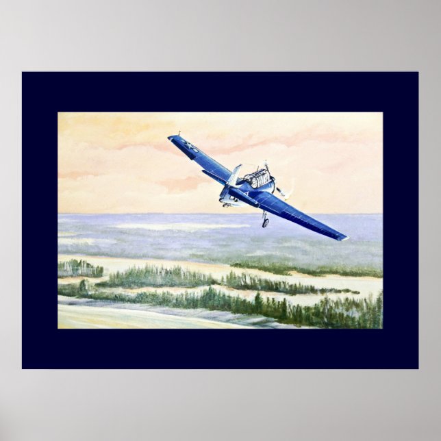 Póster Avión de Vintage (Frente)