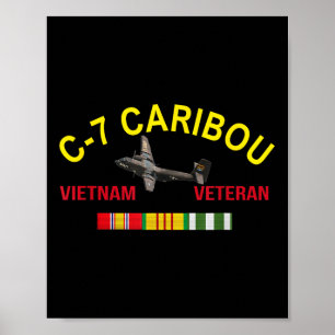 Póster Avión Dhc-4 Caribou Vietnam Veterano C 7 Caribou