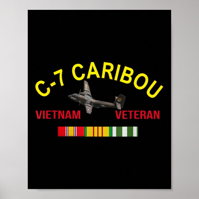 Póster Avión Dhc-4 Caribou Vietnam Veterano C 7 Caribou (Frente)
