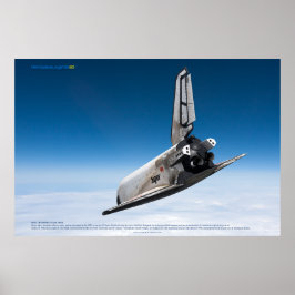 Póster Avión espacial Buran: Descenso entre nubes