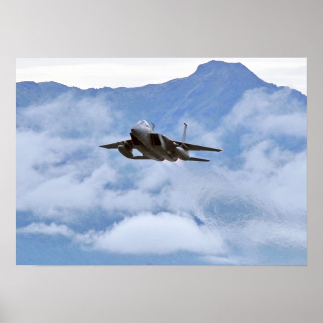 Póster Avión F-15 de ataque de águila (Frente)