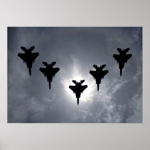 Póster Avión F-15 de ataque de águila