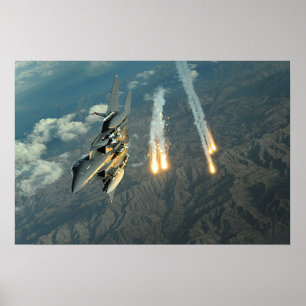 Póster Avión F-15E Strike Eagle