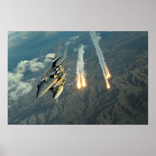 Póster Avión F-15E Strike Eagle (Frente)
