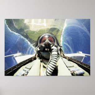 Póster Avión F-16 contra Falcon