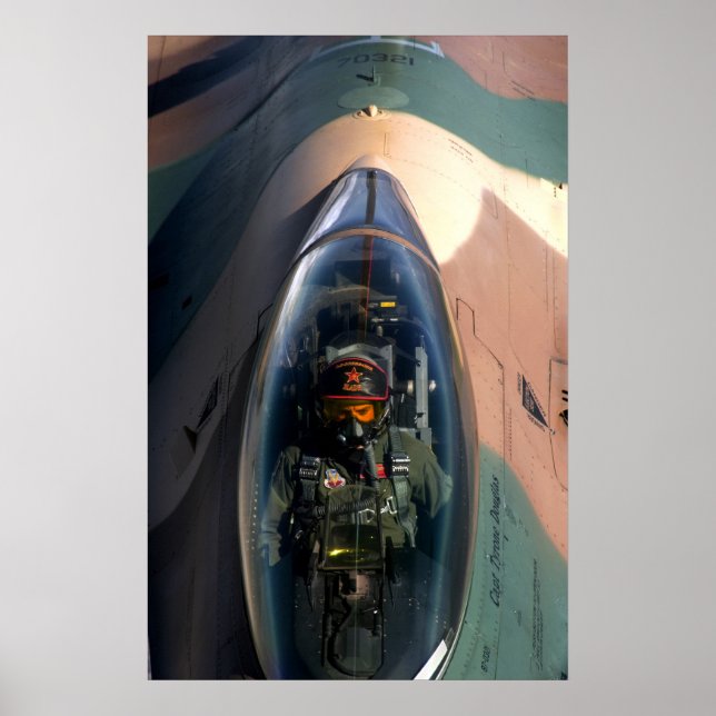 Póster Avión F-16 contra Falcon (Frente)