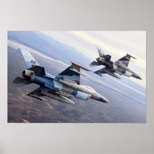 Póster Avión F-16 contra Falcon