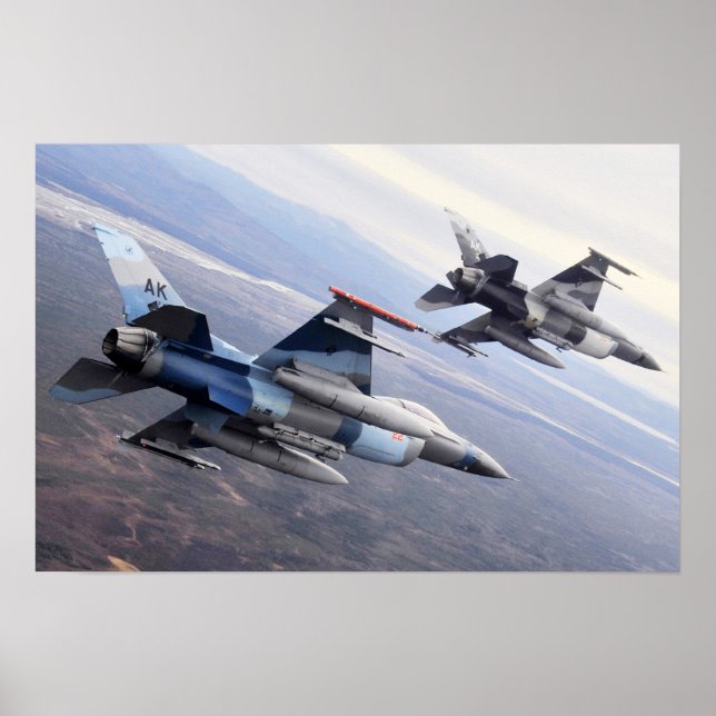 Póster Avión F-16 contra Falcon (Frente)