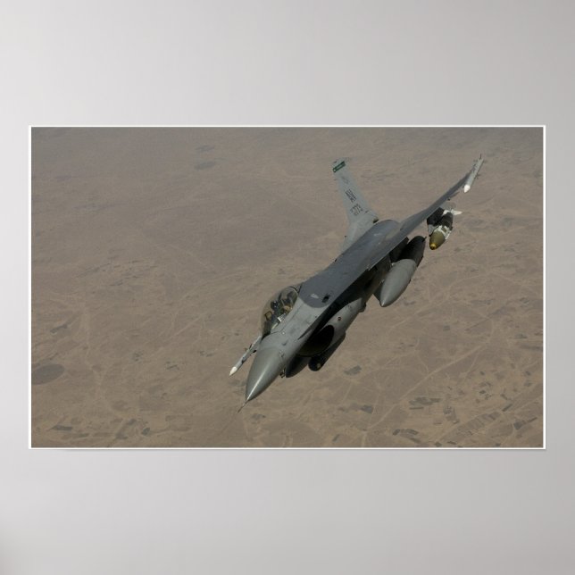 Póster Avión F-16 contra Falcon (Frente)