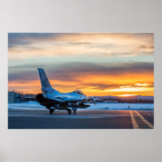 Póster Avión F-16 contra Falcon