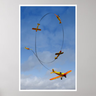 Póster Avión haciendo un Poster de bucle aerodinámico