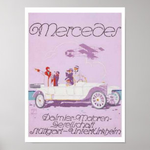 Póster Avión Mercedes de la entrada Púrpura