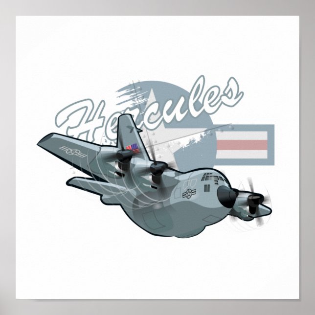 Póster avión militar personalizado (Frente)