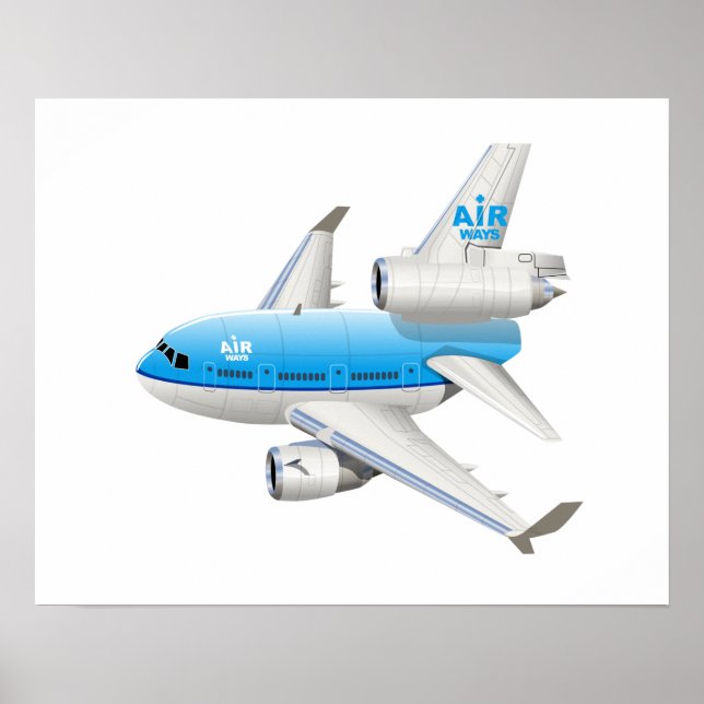 Póster avión personalizado (Frente)