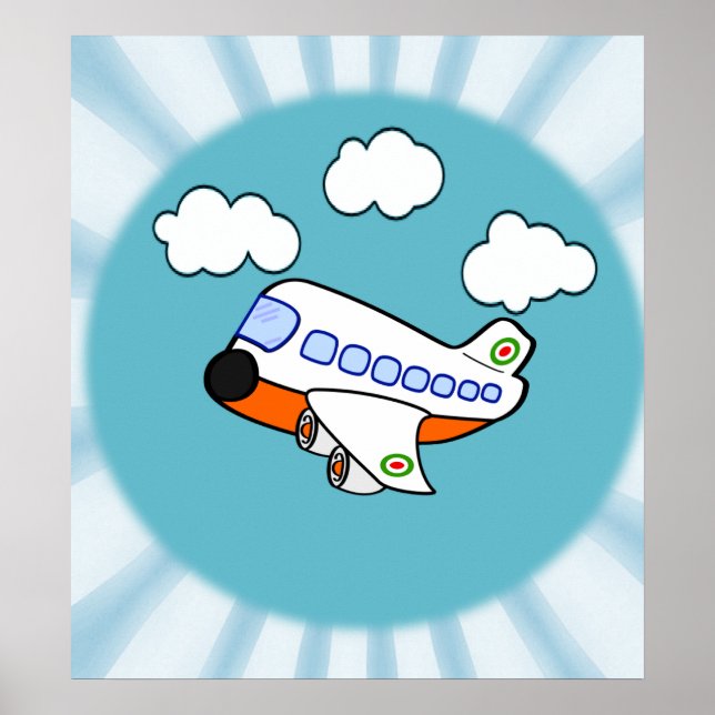 Póster Avión personalizado (Frente)