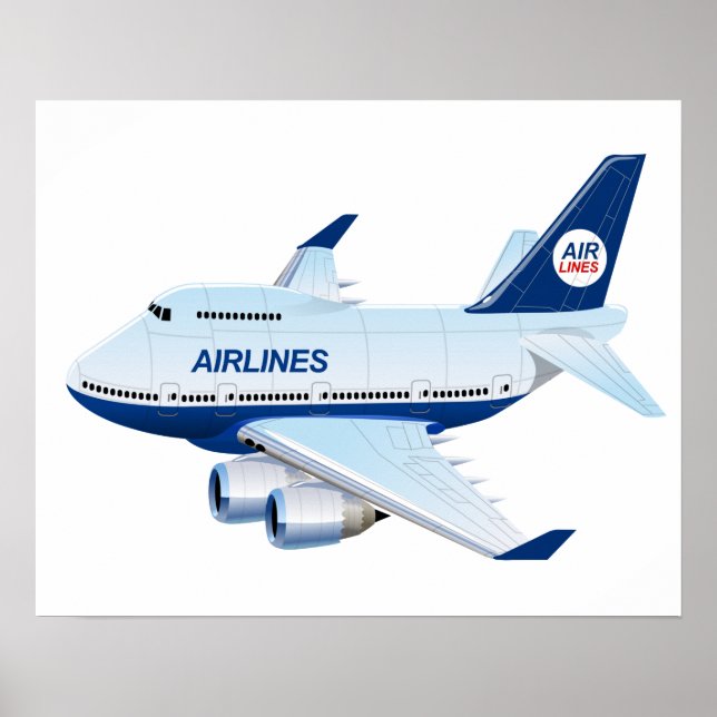 Póster avión personalizado (Frente)