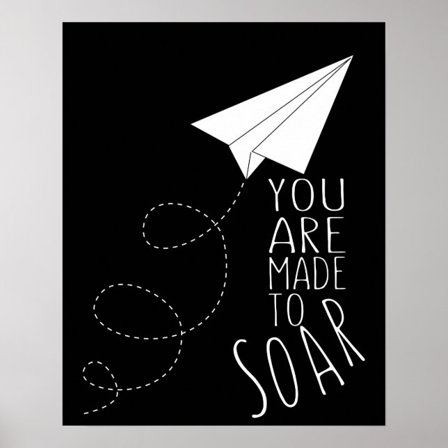 Póster avión que hizo que mi corazón se elevara inspirado (Frente)